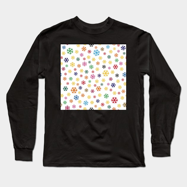 Colorful Snowflakes III Long Sleeve T-Shirt by colorofmagic